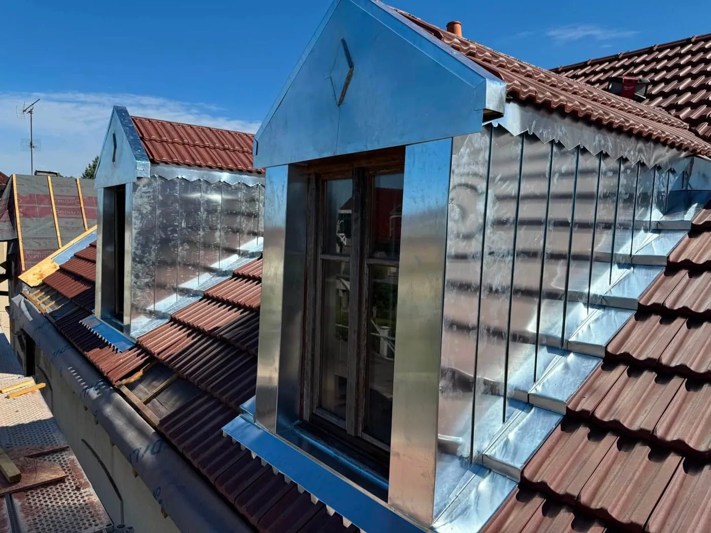 Détail de zinguerie réalisé sur une toiture